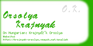 orsolya krajnyak business card